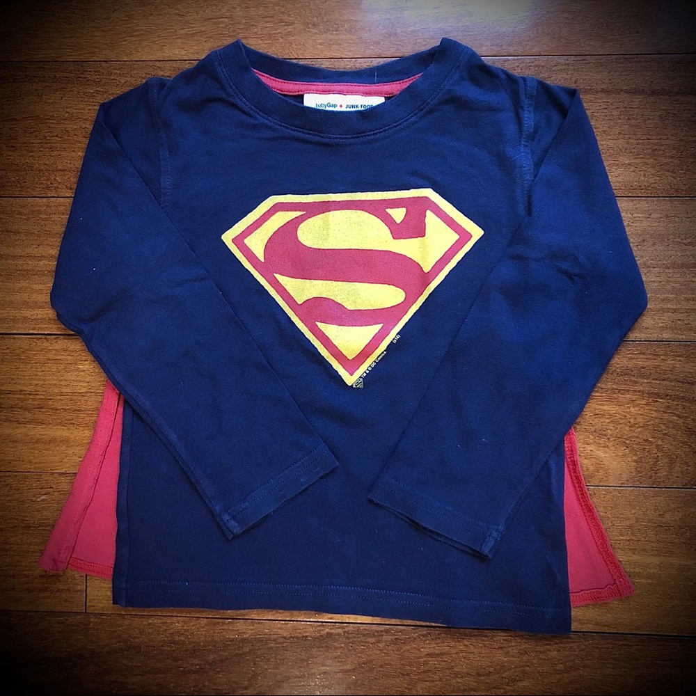 Super Man Long Sleeve Tee with Cape by Junk Food